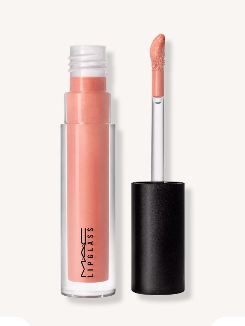 MAC Cosmetics Lipglass High Shine Lip Gloss — Prrr (Soft Pinky-Peach)